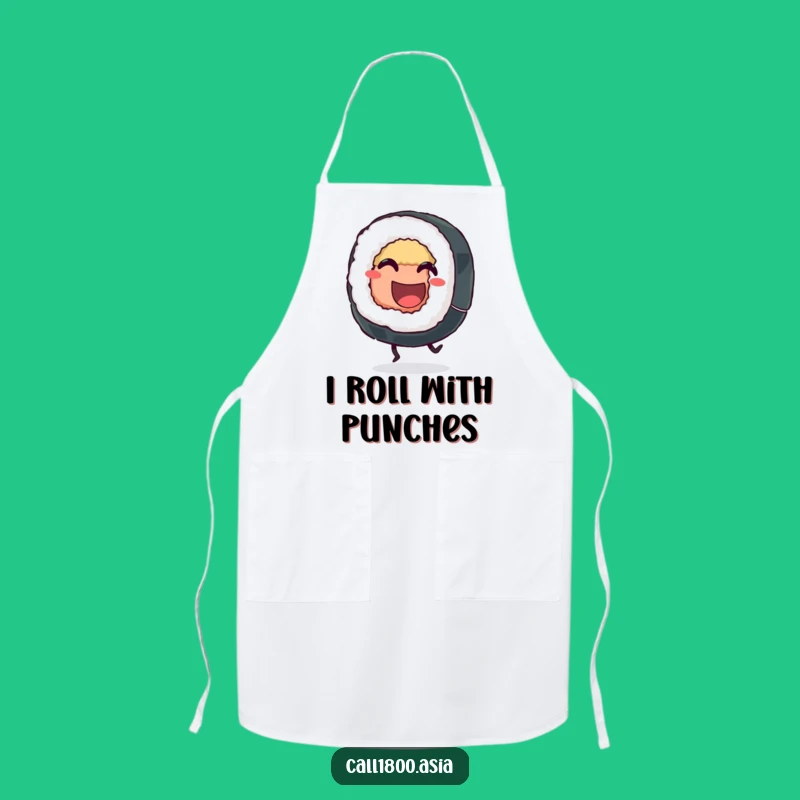 Funny Sushi Roll Apron - Cook with Giggles and Flair