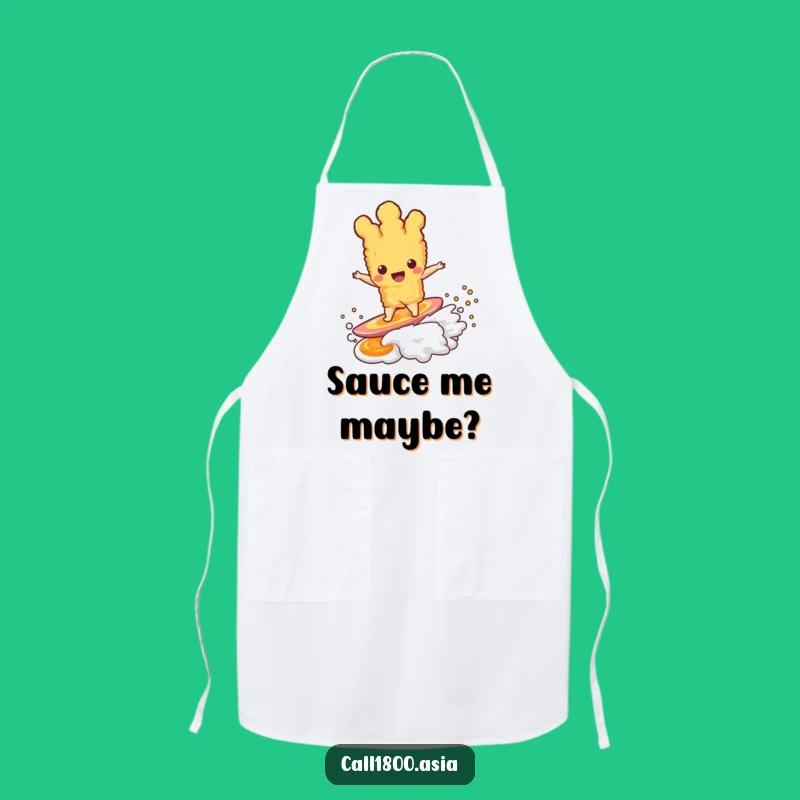 Funny Tempura Surfer Apron: Hilarious Kitchen Wear for Culinary Adventures