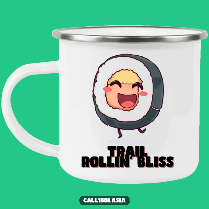Funny Sushi Roll Camping Mug - Adventure Fuel with a Kick