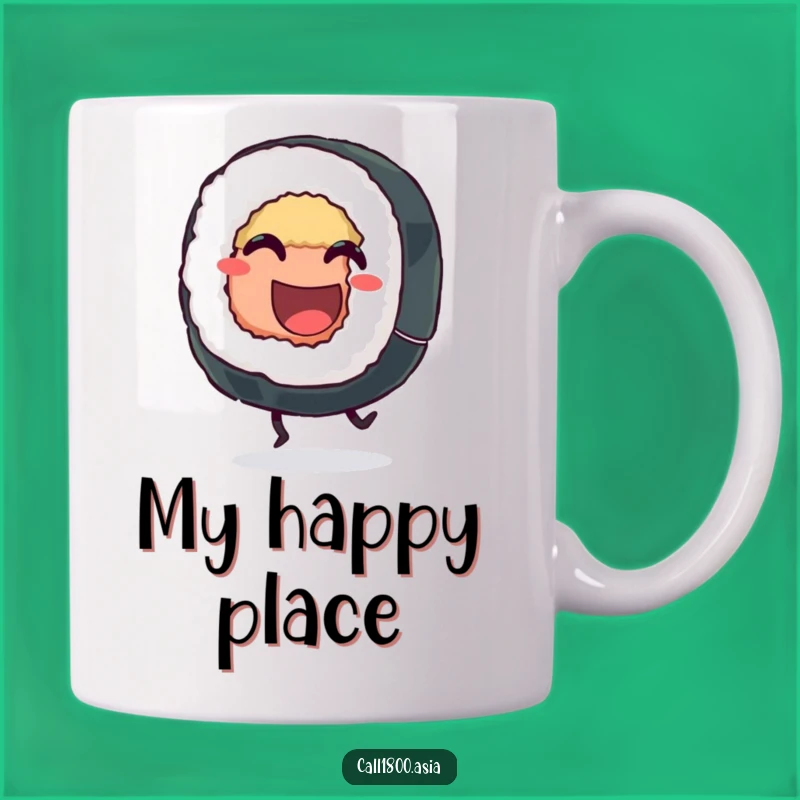 Funny Sushi Roll Kicking Mug - Hilarious Foodie Gift for Sushi Lovers