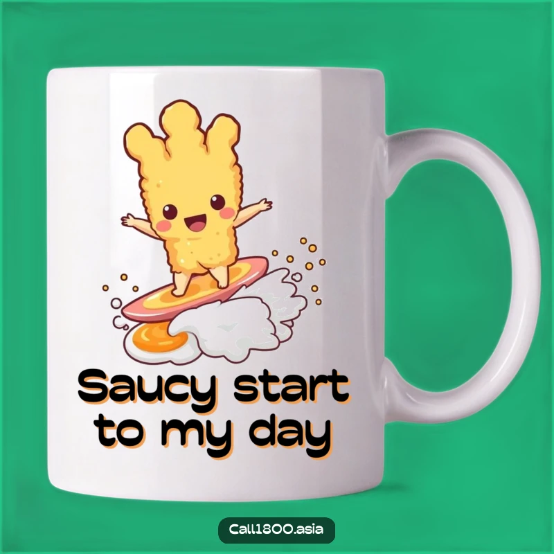 Funny Tempura Surfer Mug: Hilarious Foodie Gift for a Wave of Laughter