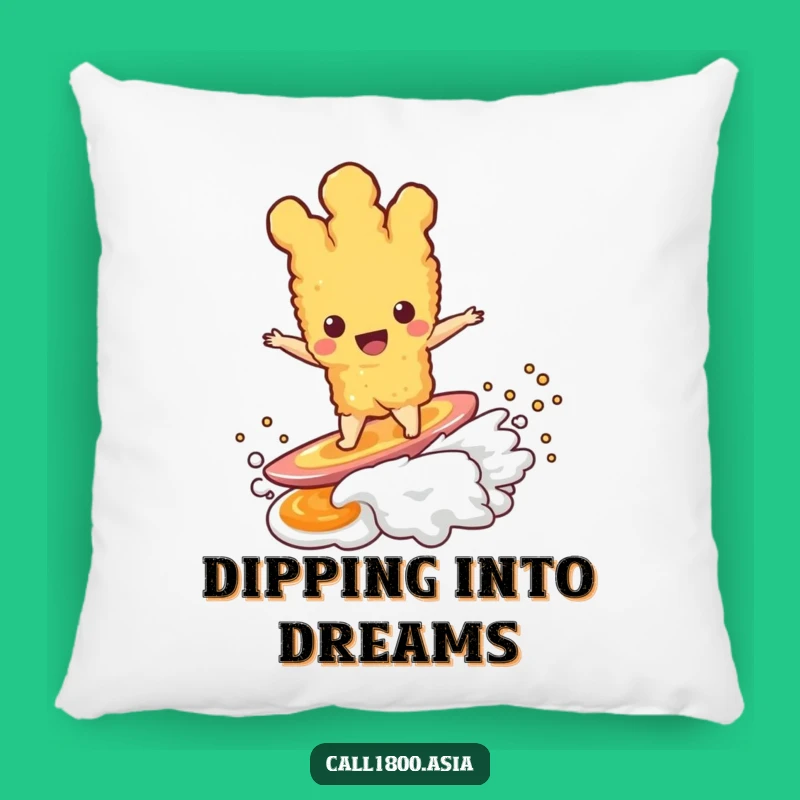 Funny Tempura Surfer Pillow: Cozy and Hilarious Decor for Couch Cuddles
