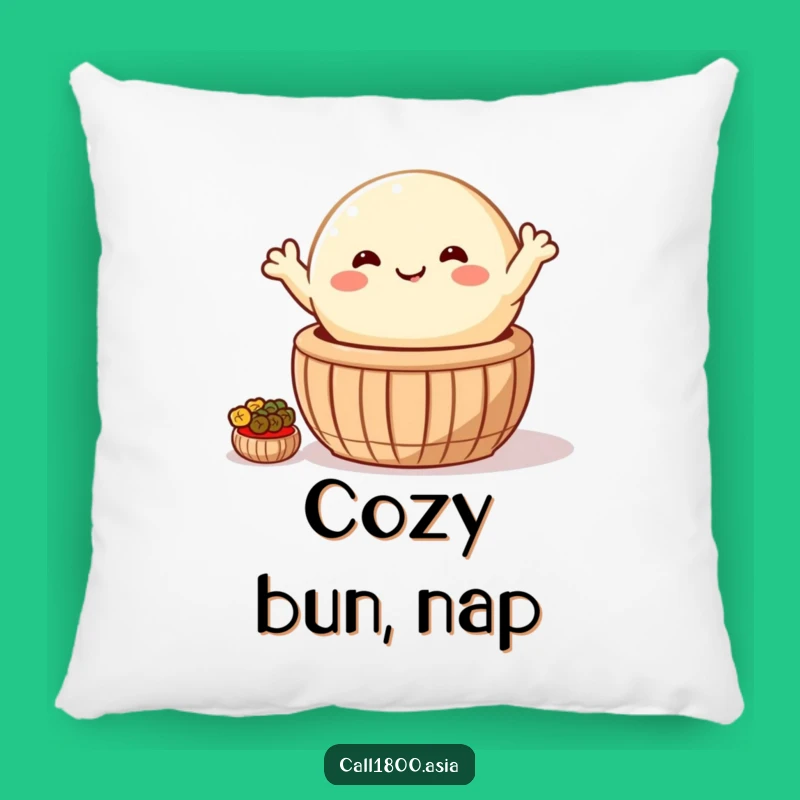 Funny Bao Bun Waving Pillow: Soft Cartoon Comfort for Your Cozy Corner!