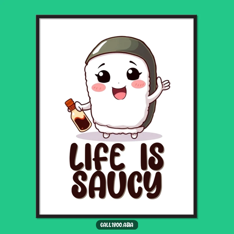 Funny Juggling Sushi Digital Art: Instant Playful Character Decor!