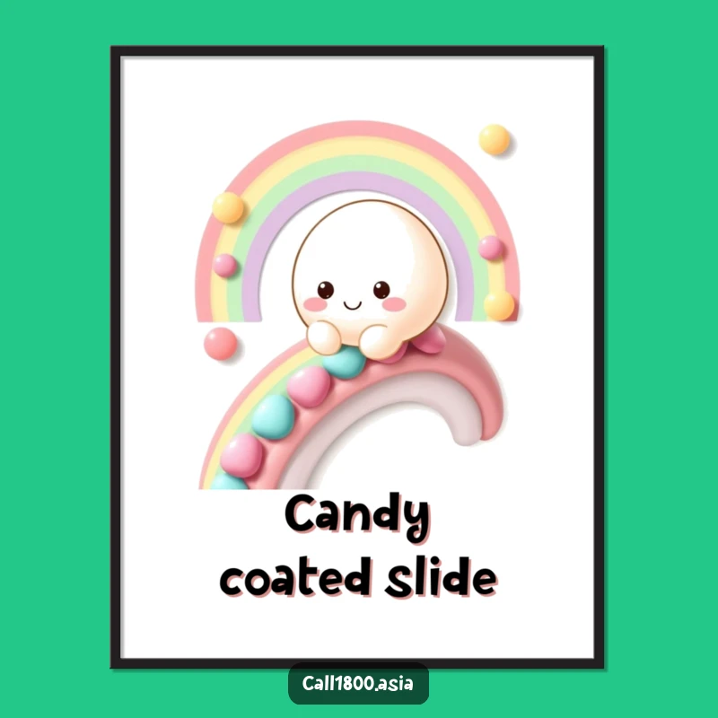 Funny Mochi Rainbow Digital Print: Hilarious Sweet Art for Instant Smiles