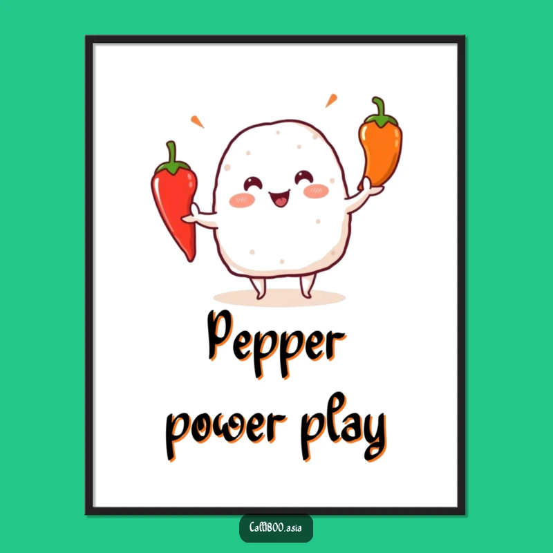 Funny Onigiri Juggler Digital Print: Hilarious Spicy Art for Instant Decor