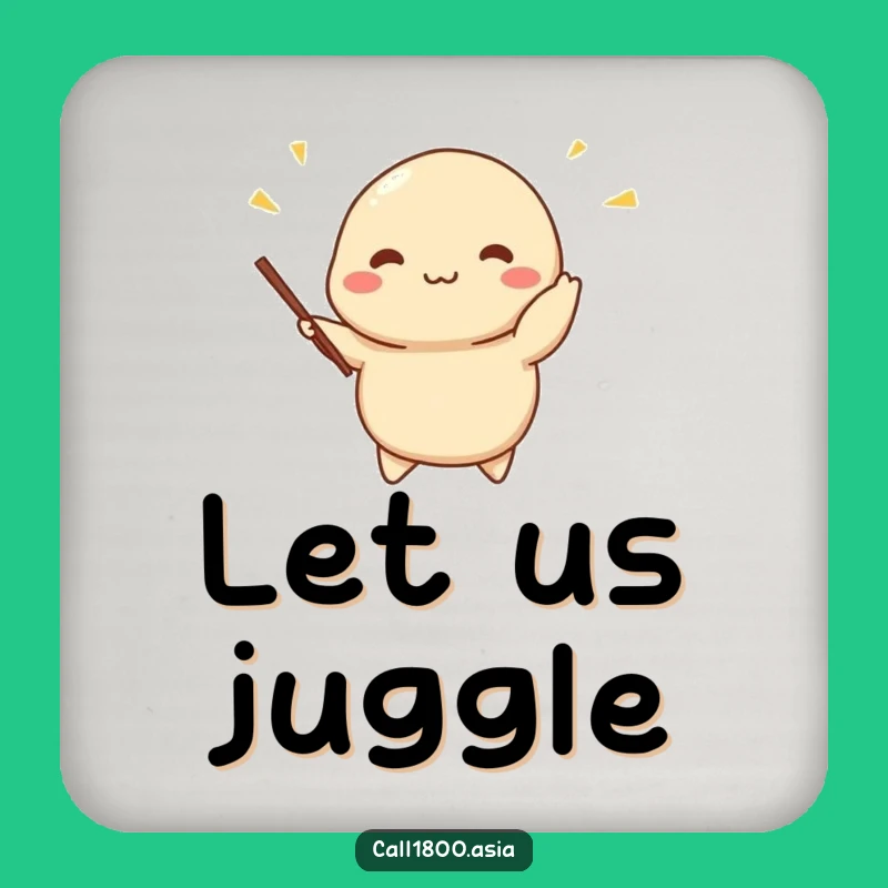 Funny Dumpling Juggling Coasters - Protect Surfaces with Playful Art