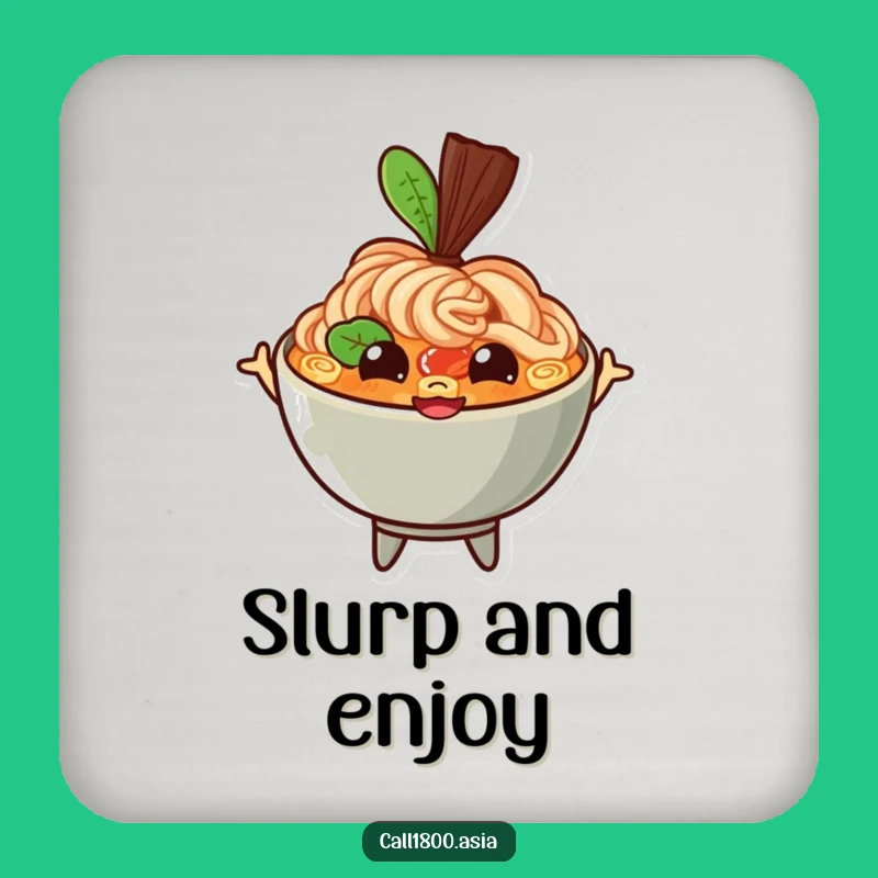 Funny Ramen Bowl Coasters - Protect Surfaces with Noodle Joy