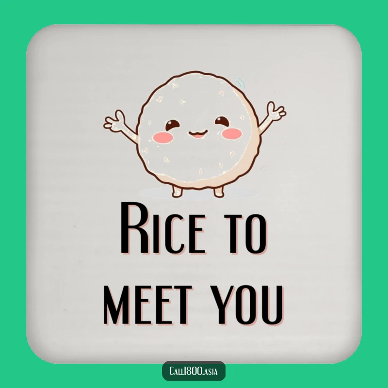 Funny Rice Ball Wave Coaster - Tabletop Charm, Quirky Funny Gift for Any Surface