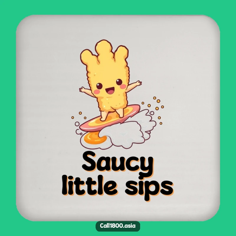 Funny Tempura Surfer Coasters: Hilarious Protection for Your Surfaces