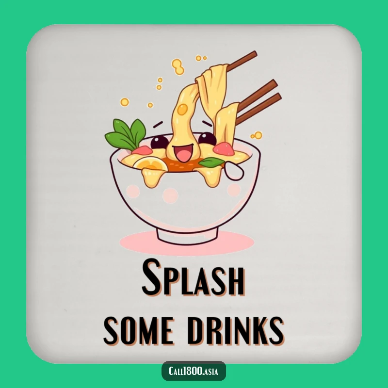 Funny Wiggling Ramen Coaster Set: Protect Surfaces with Noodle Charm!