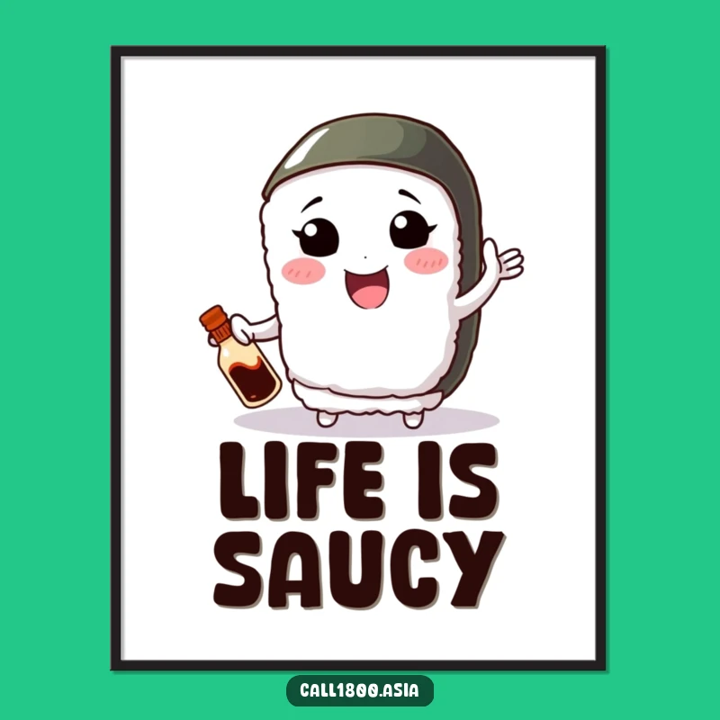 Funny Juggling Sushi Poster: Add Playful Character to Your Walls!