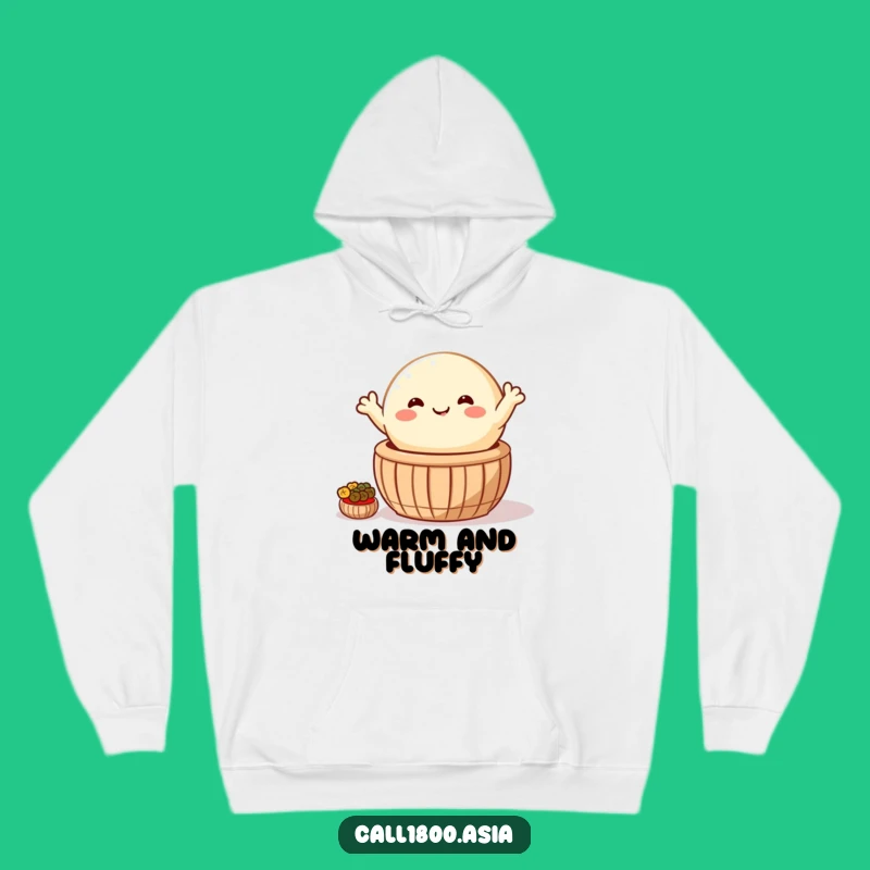 Funny Bao Bun Waving Hoodie: Cozy Cartoon Comfort and Cheer!