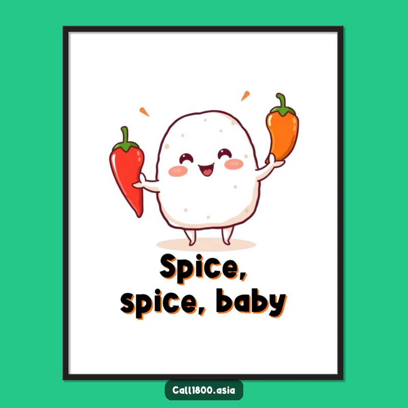 Free Printable Wall Art: Juggling Onigiri, Quirky & Funny Downloadable Art