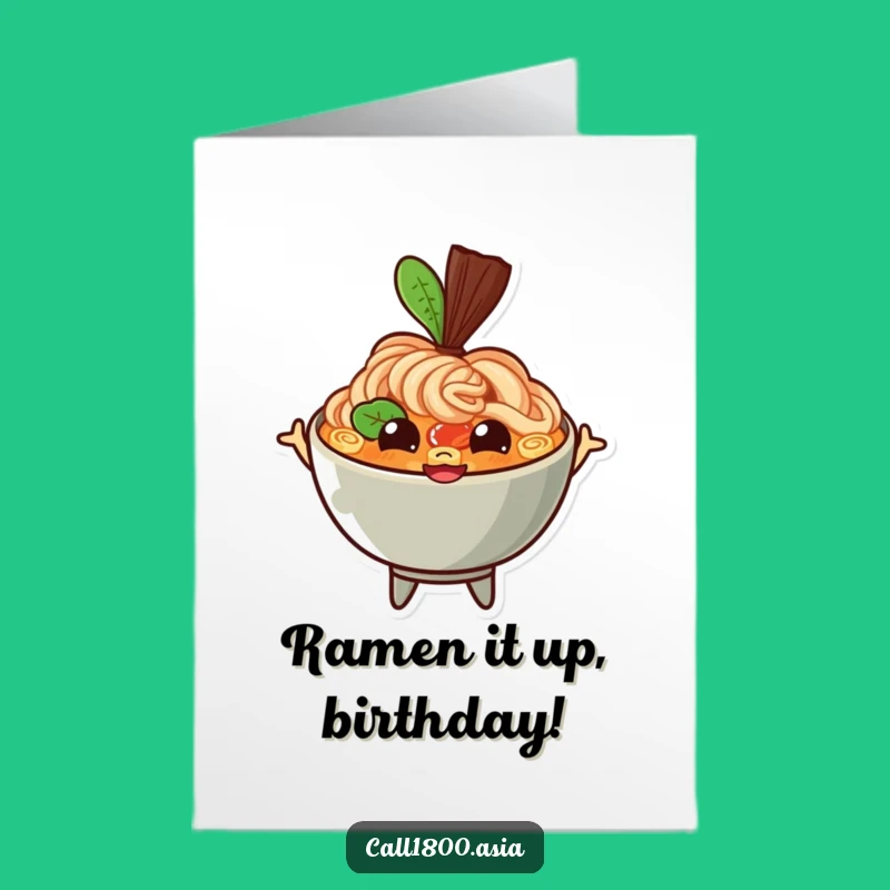 Free Printable Ramen Birthday Card: Bouncing Joy, Hilarious Foodie Fun Gift