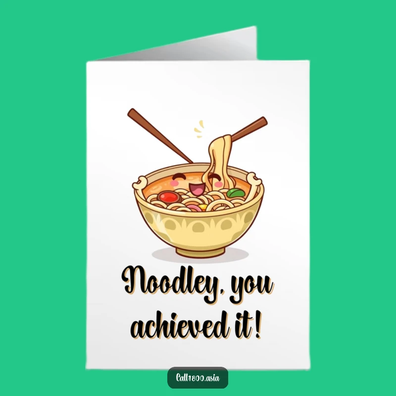 Free Printable Ramen Congrats Card: Playful Noodle Stirring Celebration Downloadable