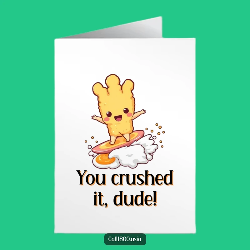 Free Printable Congrats Card: Awesome Tempura Surfing, Downloadable for Any Win