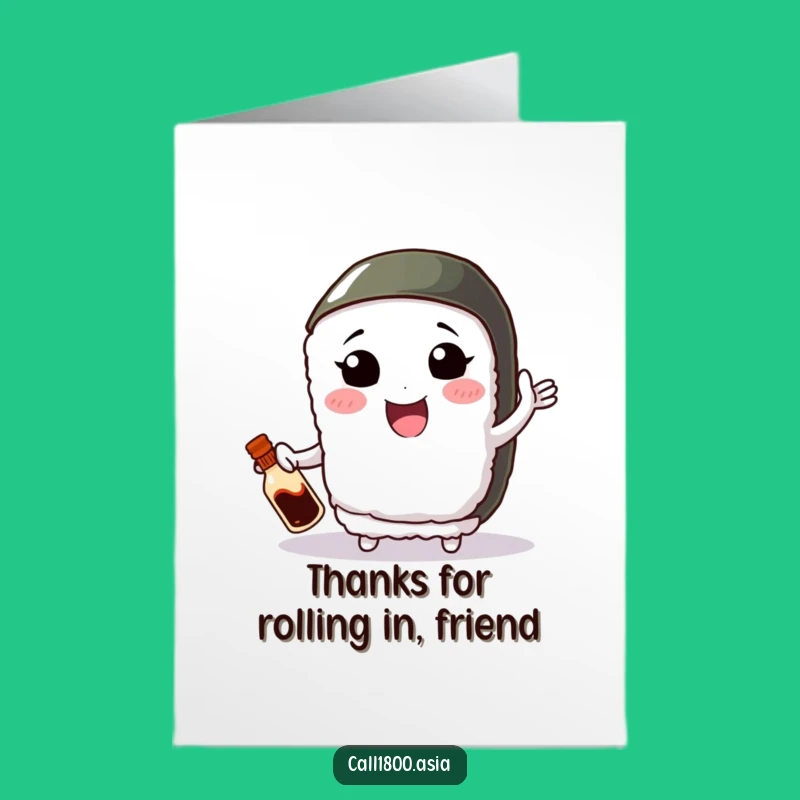 Free Printable Thank You Sushi Card - Juggling Foodie Downloadable Appreciation Gift