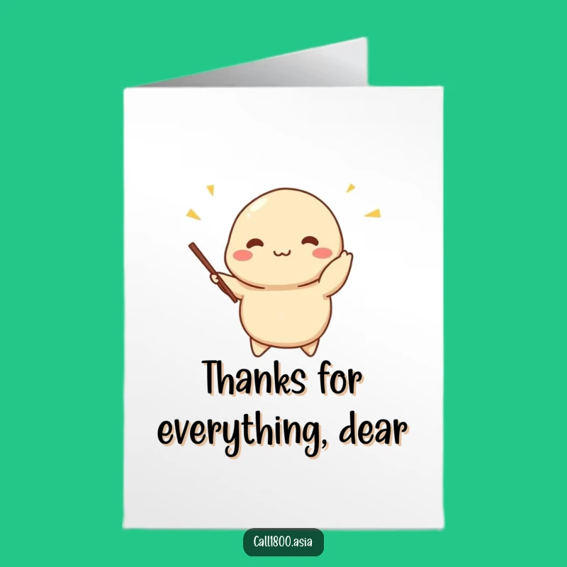 Free Printable Dumpling Thank You Card: Juggling Gratitude, Funny Downloadable Gift
