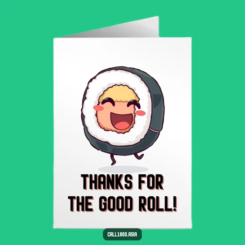 Free Printable Thank You Sushi Card: Hilarious Kicking Foodie Gratitude, Downloadable Gift