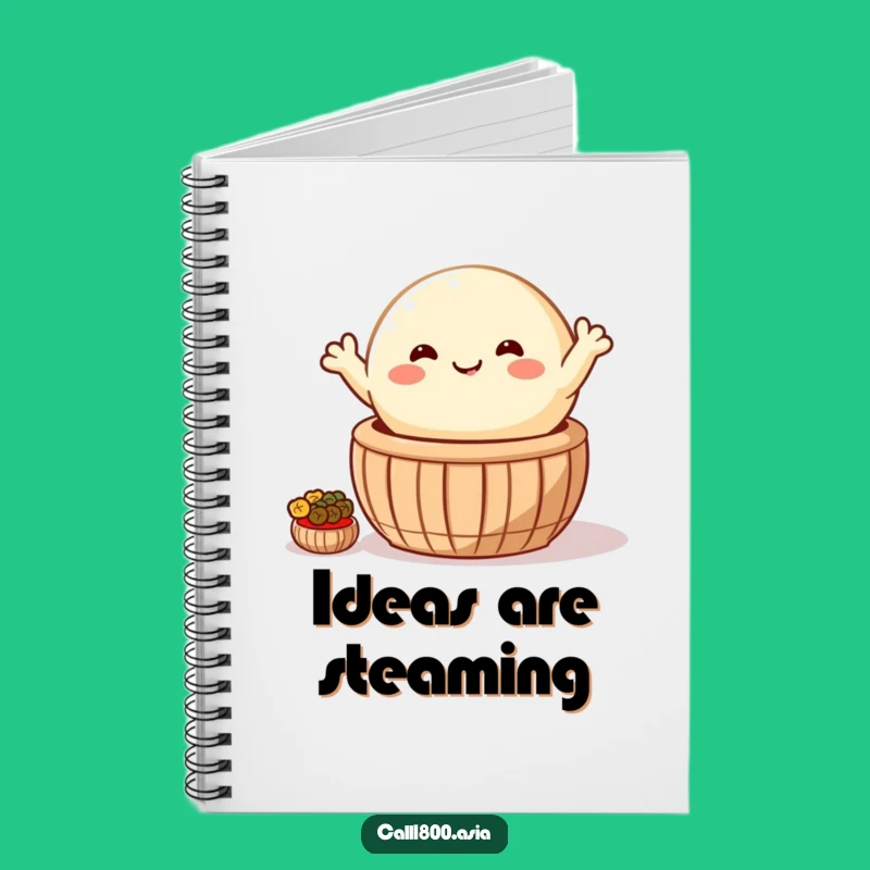 Funny Bao Bun Waving Notebook: Jot Down Notes with Cartoon Happiness!