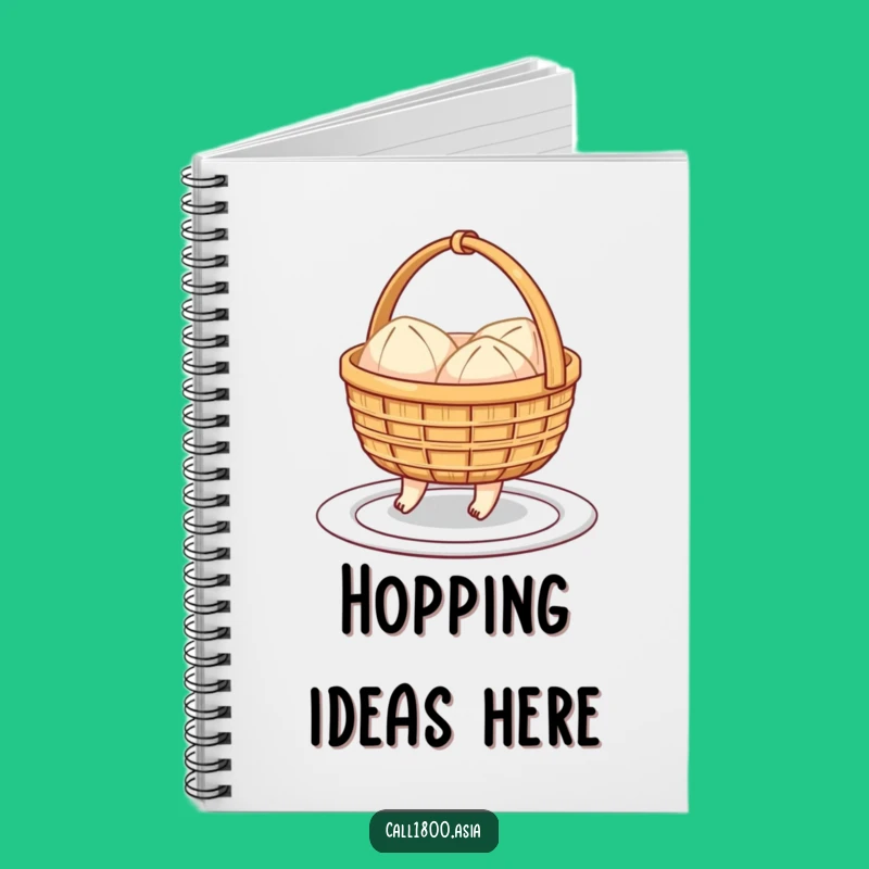 Funny Dim Sum Basket Hopping Notebook: Jot Down Ideas with Cartoon Fun!