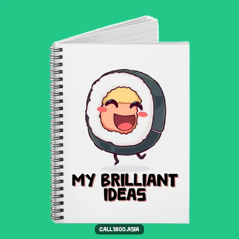 Funny Sushi Roll Notebook - Jot Down Ideas with a Grin