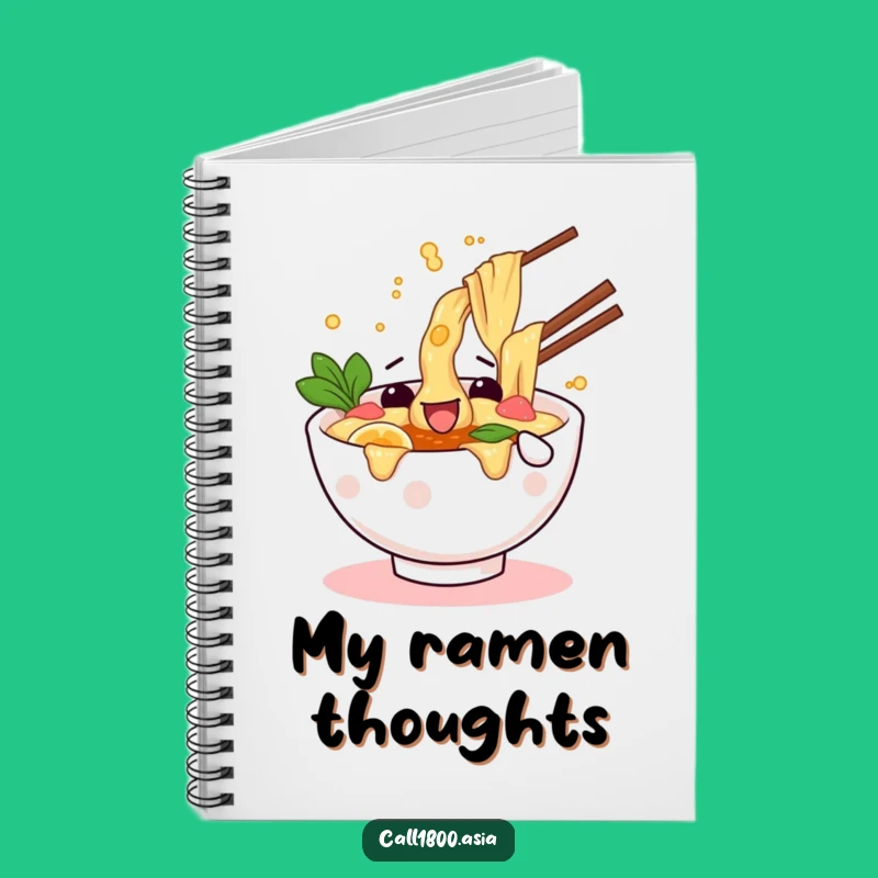 Funny Wiggling Ramen Notebook: Jot Down Ideas with Noodle Flair!
