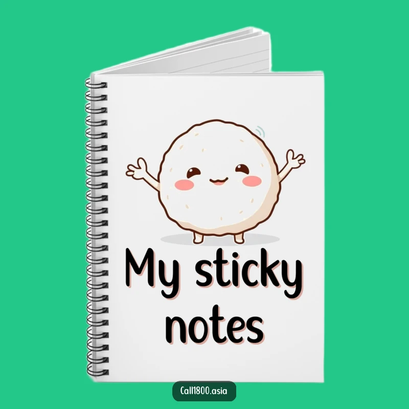 Funny Rice Ball Wave Notebook - Cute Journal, Inspiring Funny Gift for Notes