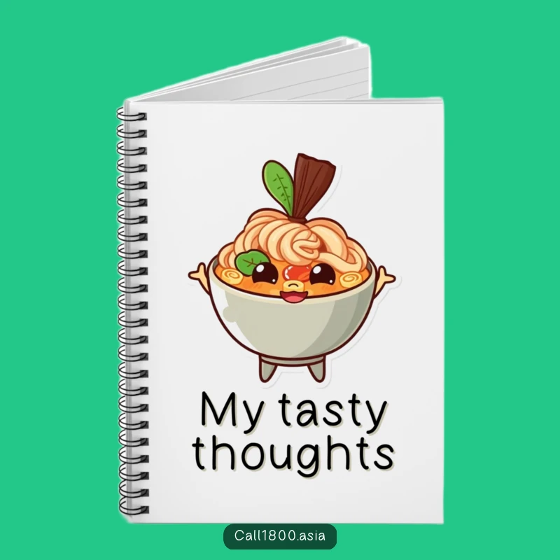 Funny Ramen Bowl Notebook - Jot Down Ideas with a Bounce