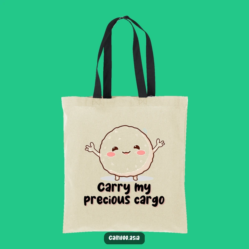 Funny Rice Ball Wave Tote Bag - Cute Carryall, Practical Funny Gift for Errands