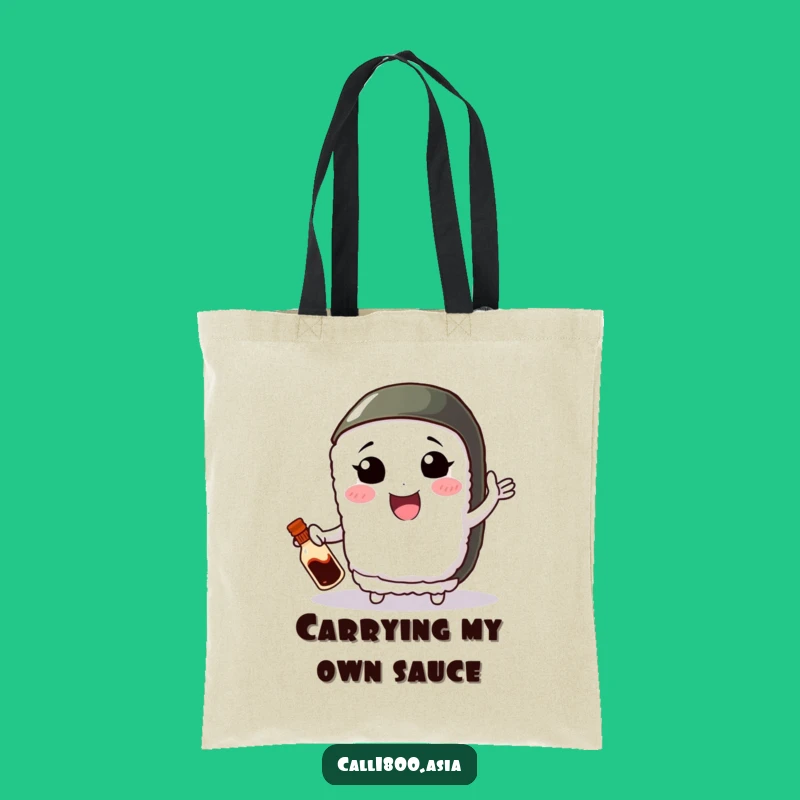 Funny Juggling Sushi Tote Bag: Carry Your Essentials with Character!
