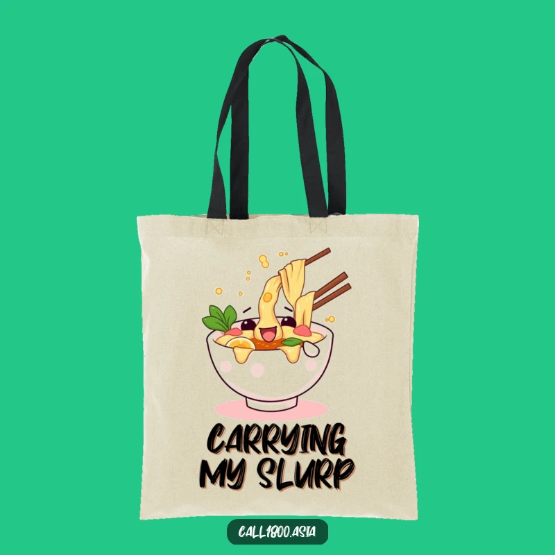 Funny Wiggling Ramen Tote Bag: Carry Your Essentials with Noodle Fun!