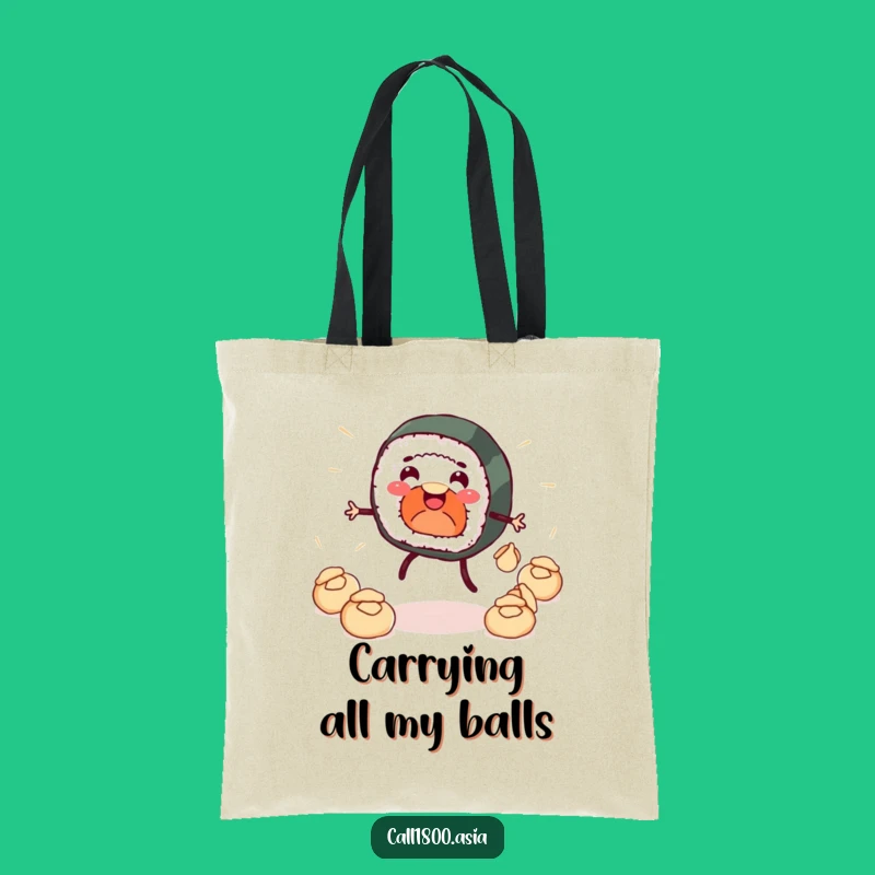 Funny Sushi Roll Juggler Tote Bag: Carry Your Laughs in Style!