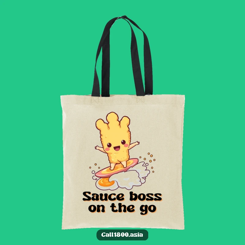 Funny Tempura Surfer Tote Bag: Spacious and Hilarious for All Your Essentials